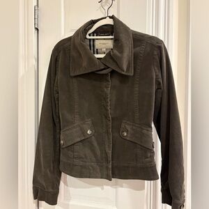 Burberry corduroy jacket, size 2-4, olive green/brown